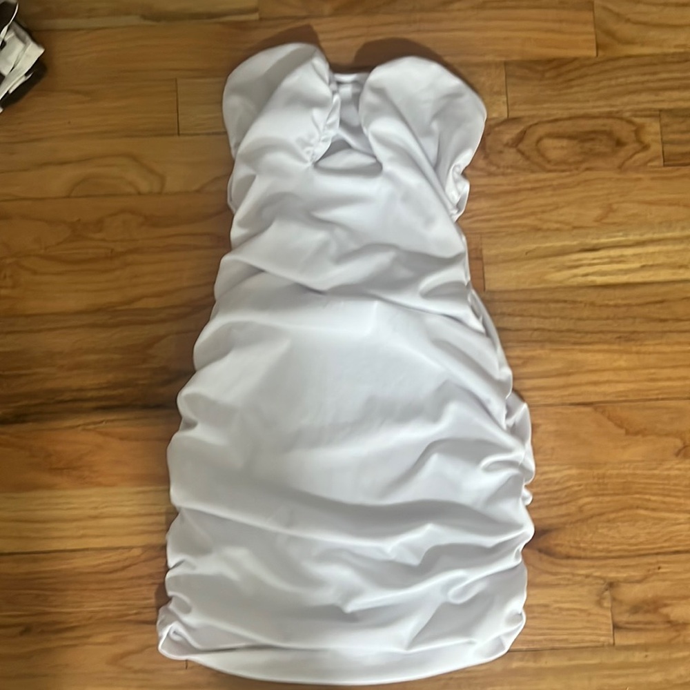 White mini dress
